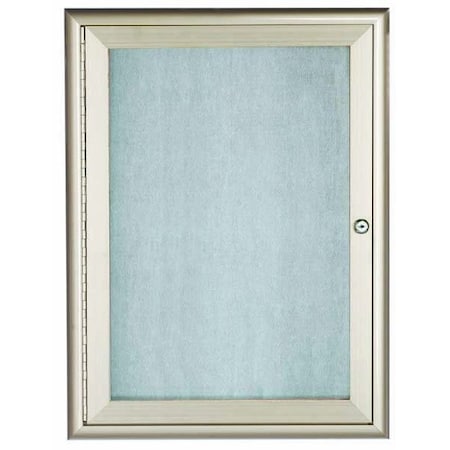 Aarco Indoor/Outdoor Waterfall Series Bulletin Board Clear Satin Anodized 24"x18" OWFC2418